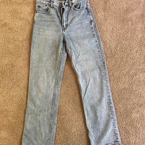 Abercrombie & Fitch Ankle Straight Jeans in Light Blue